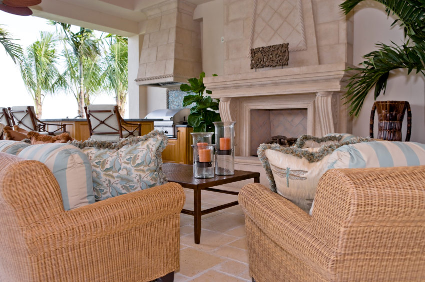 Custom Masonry - Outdoor Fireplace - Laguna Beach CA