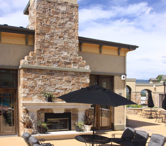 Custom Masonry - Stone Outdoor Fireplace - Dana Point CA