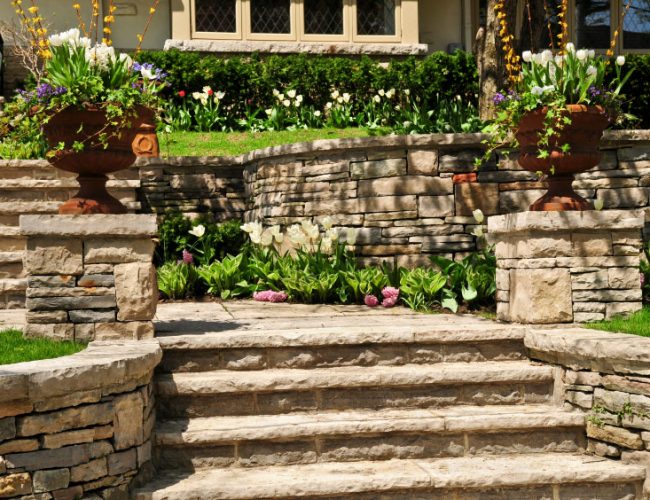 Custom Masonry - Stone Stairs - Laguna Beach CA