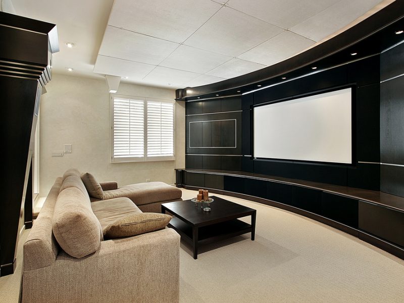 Theater Room With Wide Screen - Laguna Beach CA