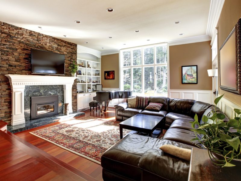 Room Addition With Stone Fireplace - Dana Point CA